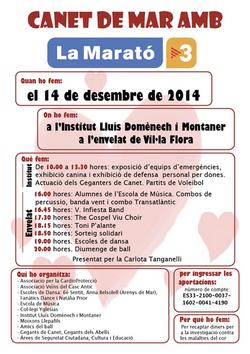 Cartell Marató TV3 - 2014