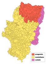 Mapa lingüístic  de l'Aragó