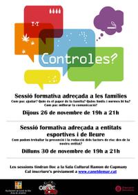 Cartell sessions formatives - exposici Controles? - novembre 2015