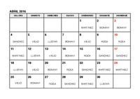 Calendari farmàcies de guàrdia - abril 2016