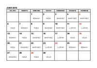 Calendari farmàcies de guàrdia - juny 2016