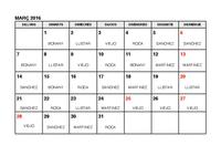 Calendari farmàcies de guàrdia - març 2016