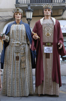 Els gegants del Barri dels Abells sempre surten per la Festa Major