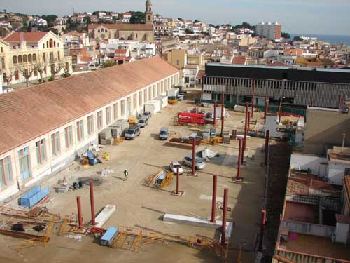 Vista de la plaa al febrer de 2009