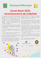 Canet Rock 023 - recomanacions de mobilitat