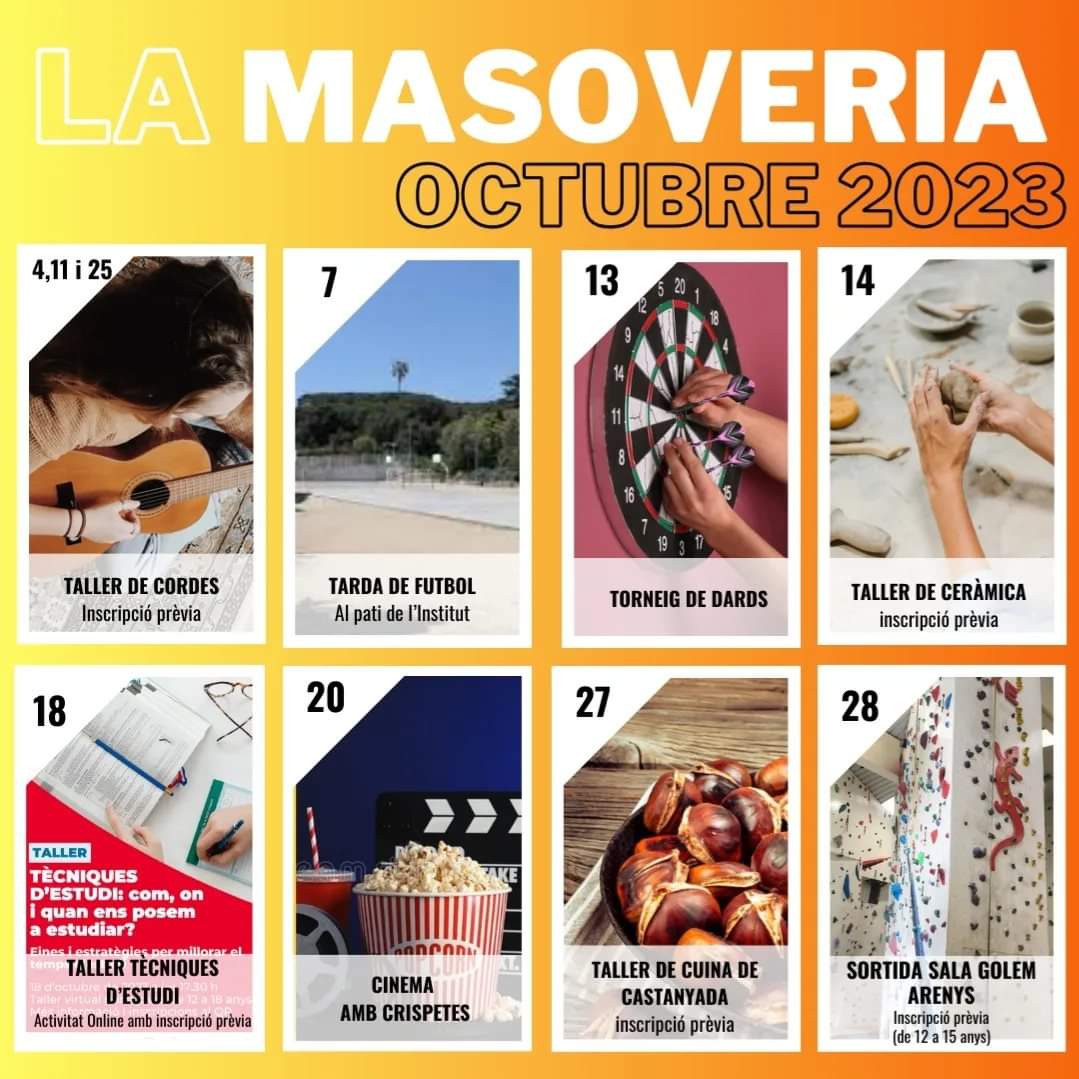 Activitats Octubre 2023 - La Masoveria