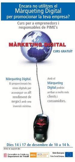 Cartell màrqueting digital - Promoció Econòmica