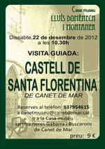 cartell visita castell - desembre 2012