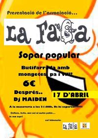 Cartell festa inauguració La Faba - abril 2015