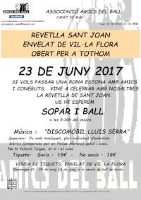 Cartell Amics del ball sopar Sant Joan  - juny 2017