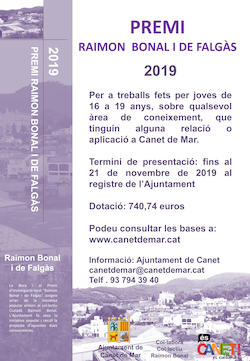 Cartell Premi Bonal 2019